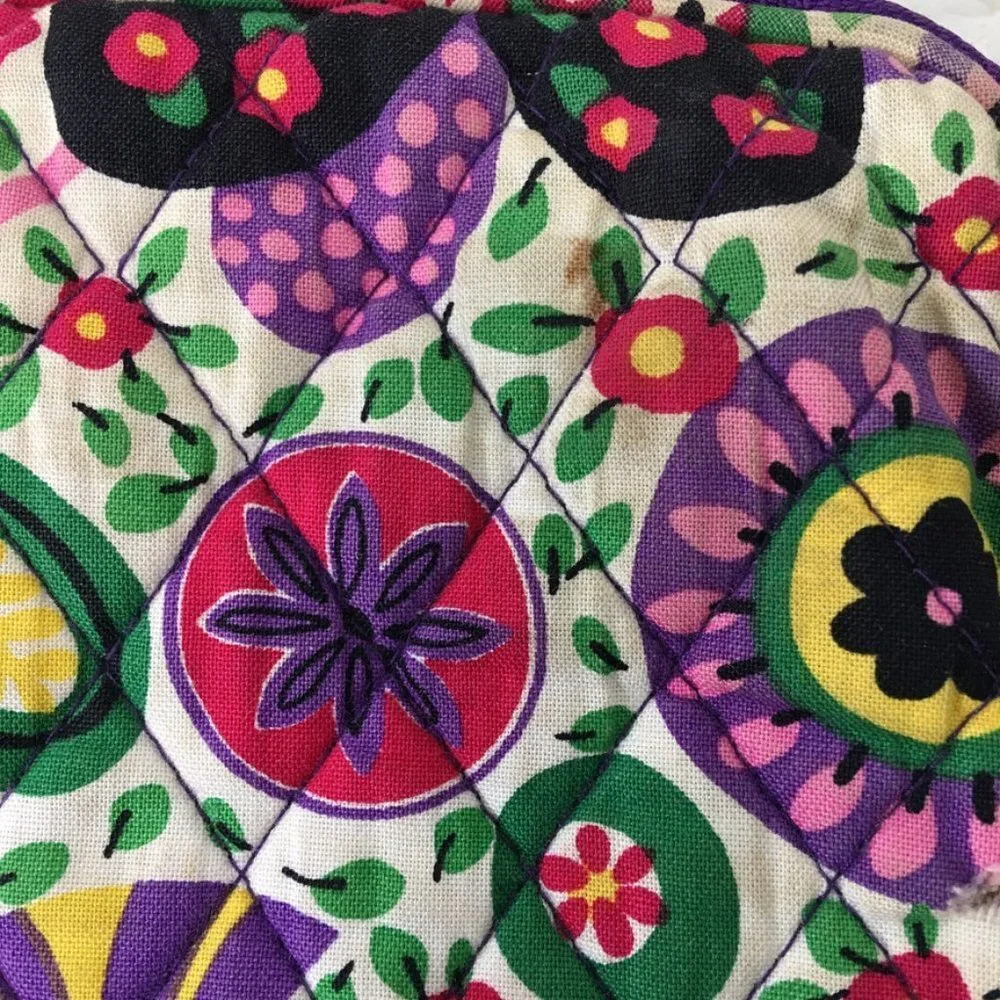 Vera Bradley Floral Multicolor Quilted Fabric Laptop Case Bag 11.5 x 16.5